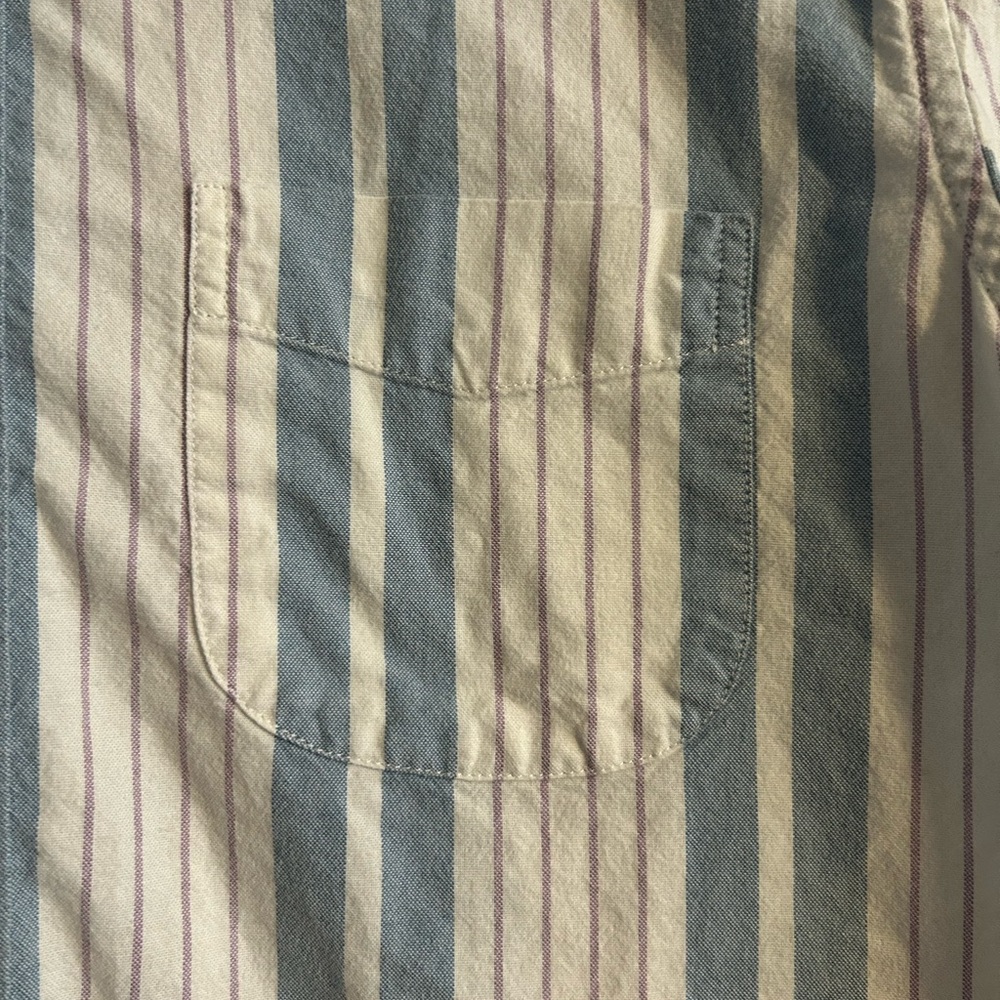 J. Crew Men’s Striped Short Sleeve Button Down - Picture 3 of 5